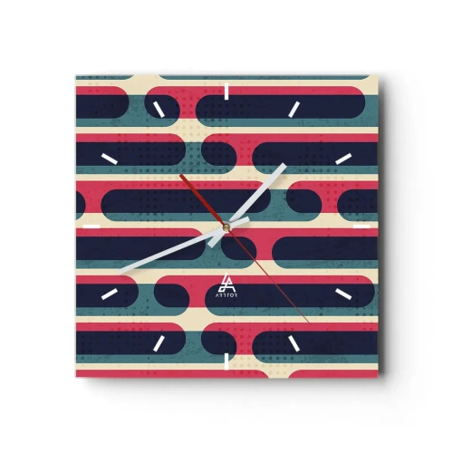 Relógio de parede - Relógio em vidro - Avançado e profundo - 30x30 cm