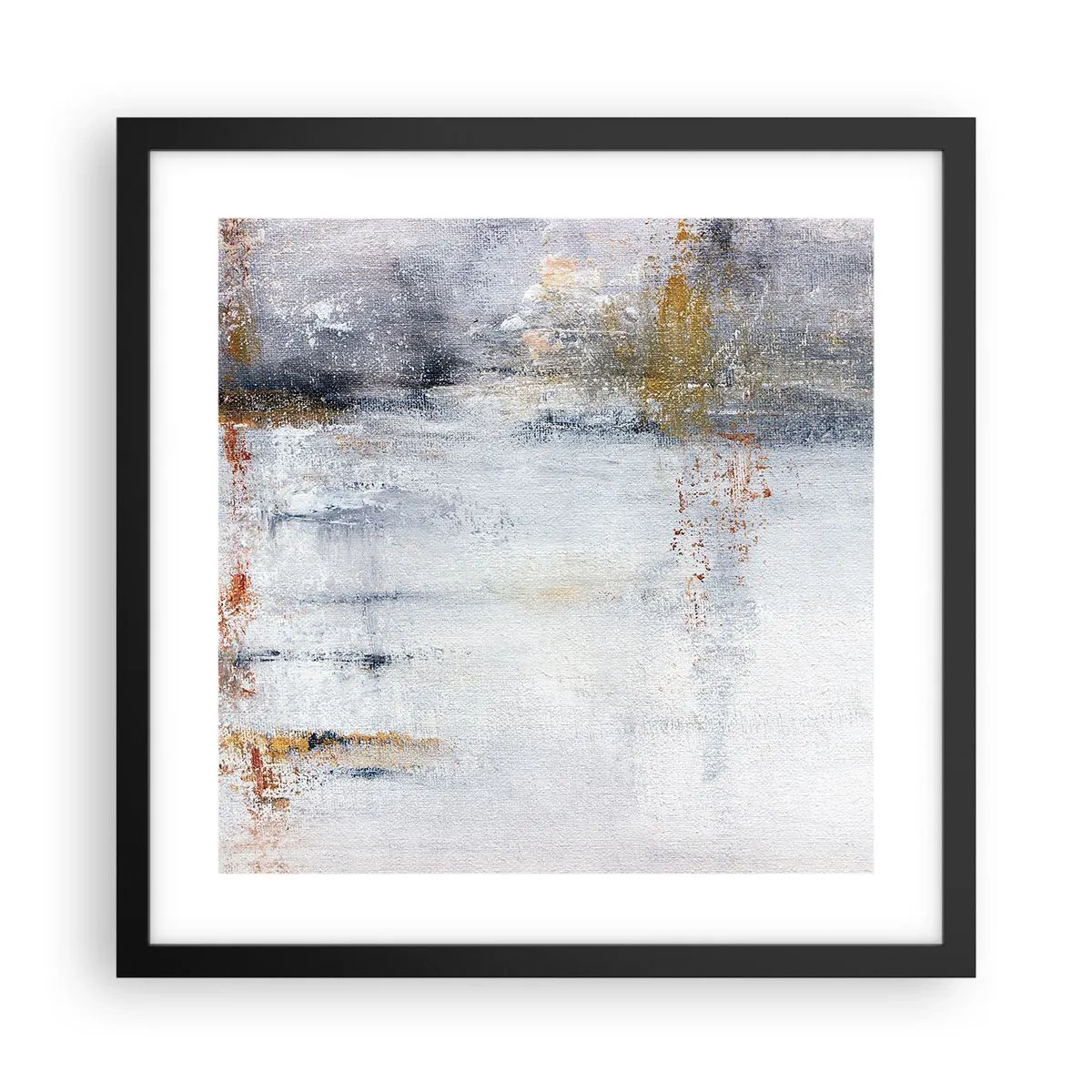 Pôster com moldura preta - Atrás da cortina de ar - 40x40 cm