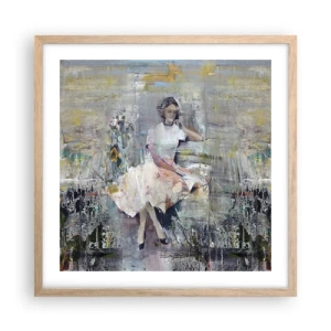 Pôster com moldura de carvalho claro - Clássica e moderna - 50x50 cm