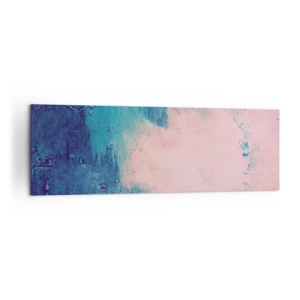 Quadro em tela - Abraço azul - 160x50 cm