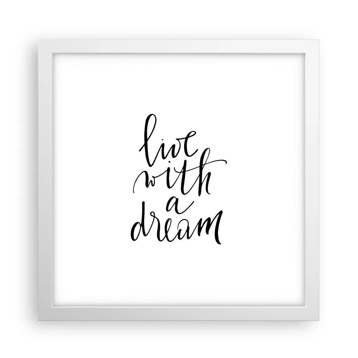 Pôster em moldura branca - Of course - 30x30 cm