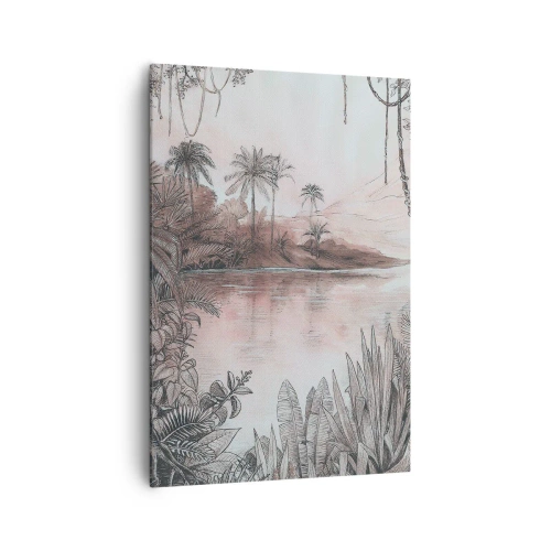 Quadro em tela - Diário de um explorador do século 19 - 70x100 cm