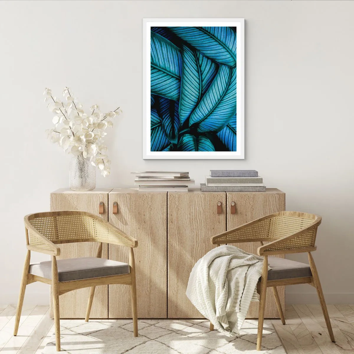 Pôster em moldura branca - Linhas de vida - 40x50 cm