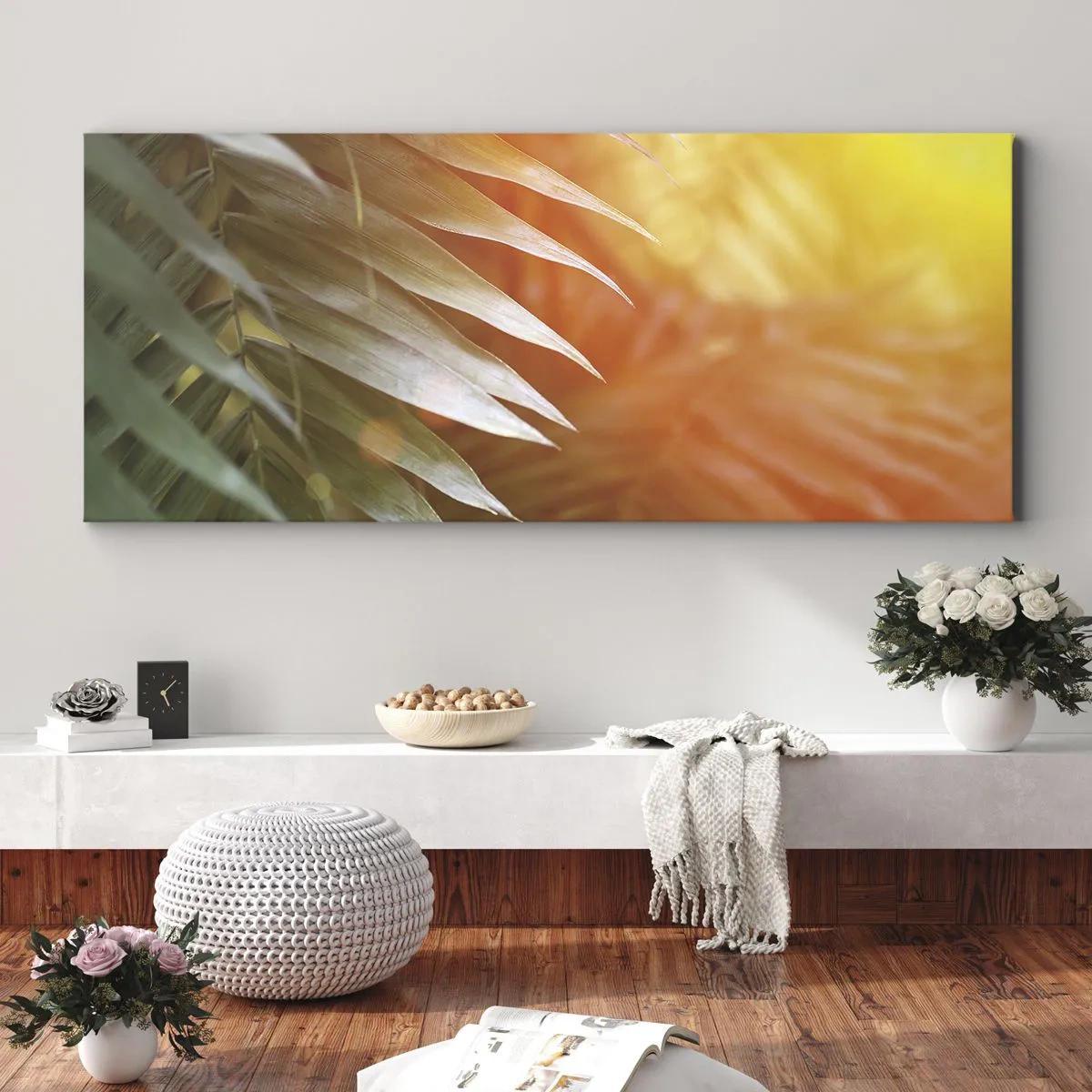 Quadro em tela - Manhã na selva - 100x40 cm