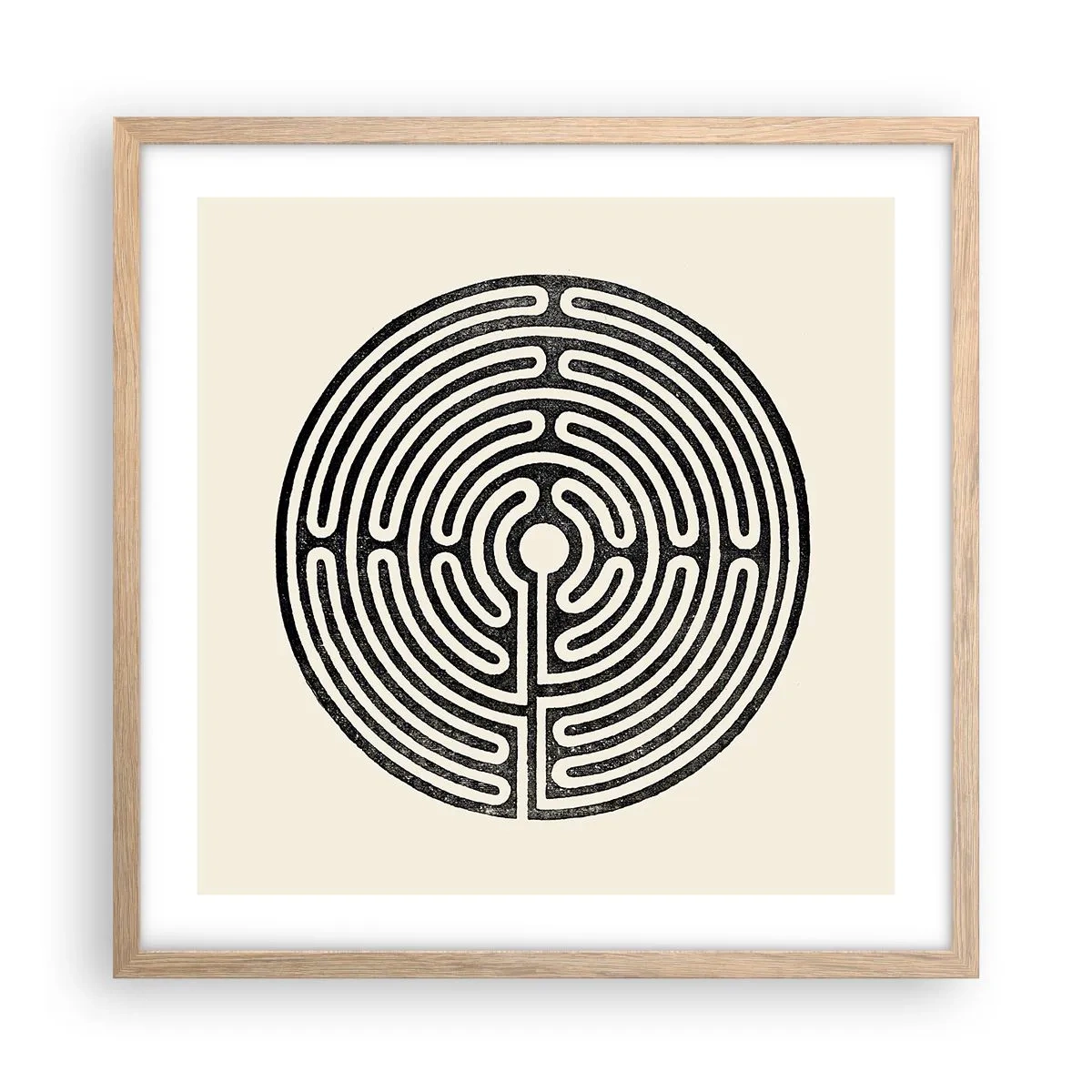 Pôster com moldura de carvalho claro - Ordem misteriosa - 50x50 cm
