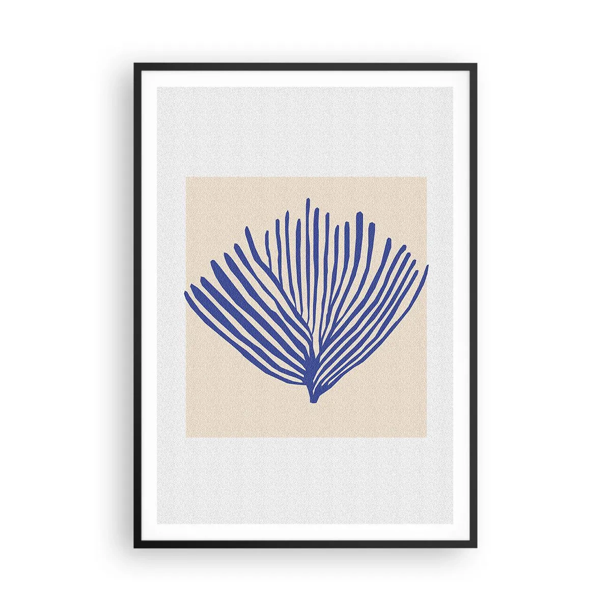 Pôster com moldura preta - Ventilador azul - 70x100 cm