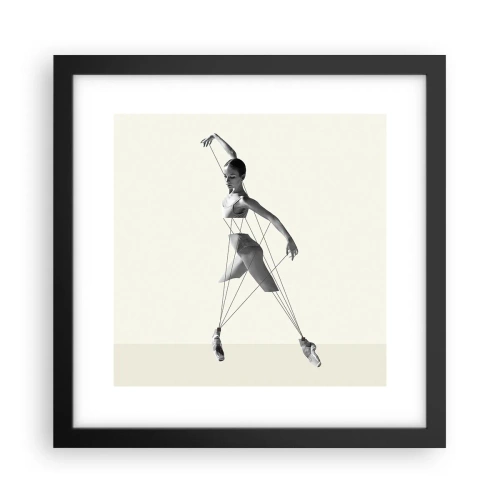 Pôster com moldura preta - No teatro do mundo - 30x30 cm