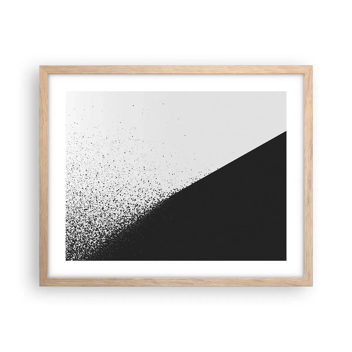 Pôster com moldura de carvalho claro - Cada vez mais rápido, cada vez mais - 50x40 cm