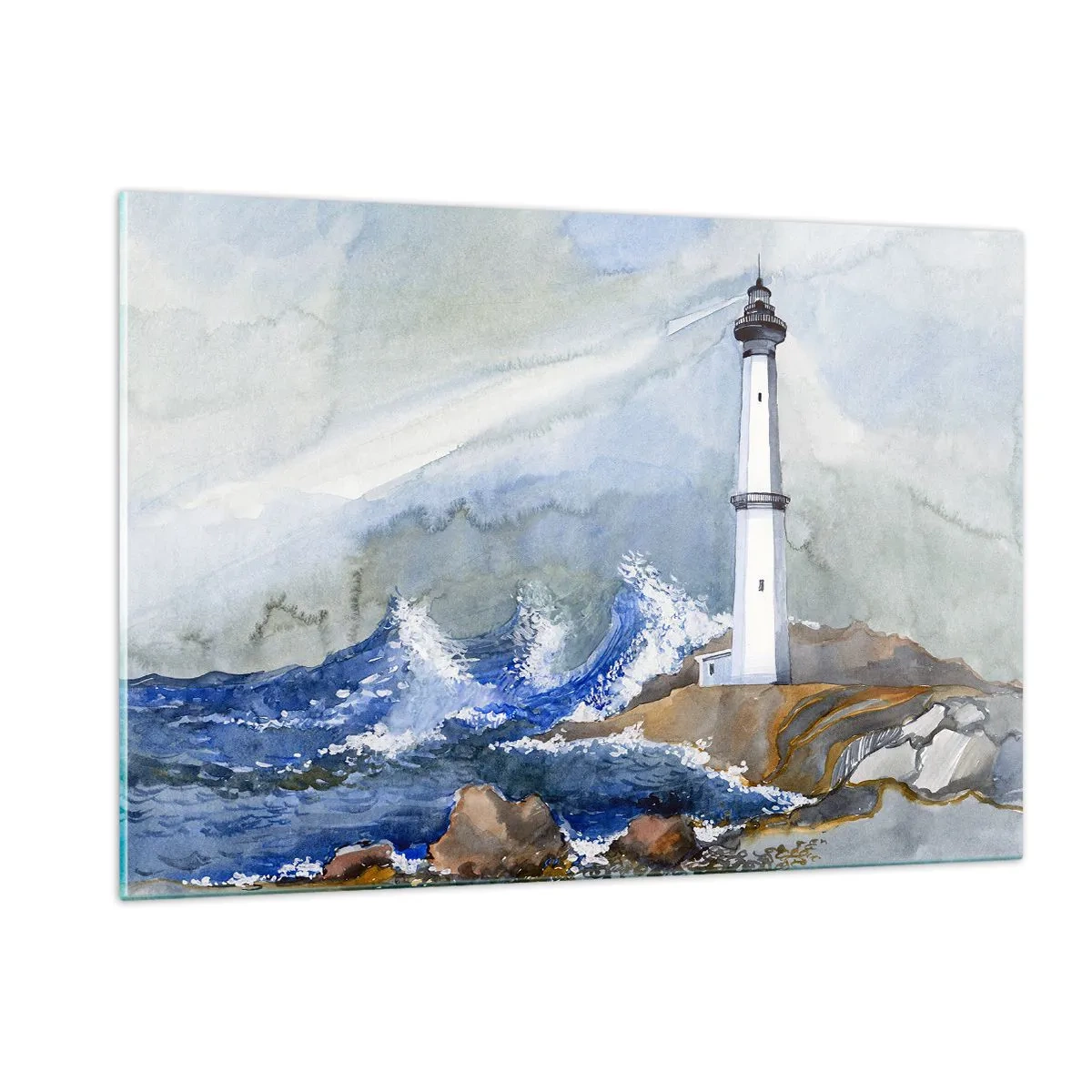 Quadro em vidro - Contra as trevas e a tempestade - 120x80 cm