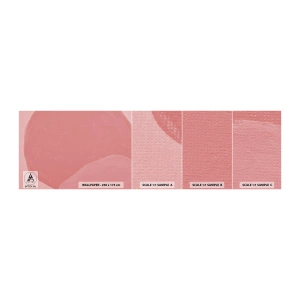 Amostra de papel de parede autocolante Deluxe Sticker - Composição orgânica em rosa - Pastel, Formas, Minimalista - 100x30 cm