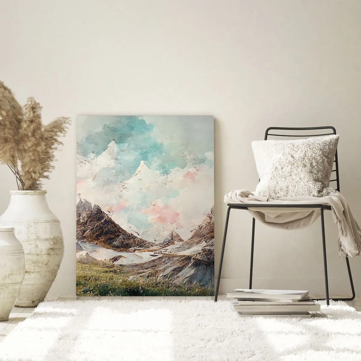 Quadro em vidro - Lâminas de rocha - 50x70 cm