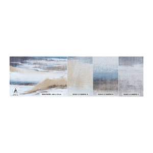 Amostra de papel de parede Premium Canvas - Composição de inverno - Inverno, Pedaço, Pastel - 100x30 cm