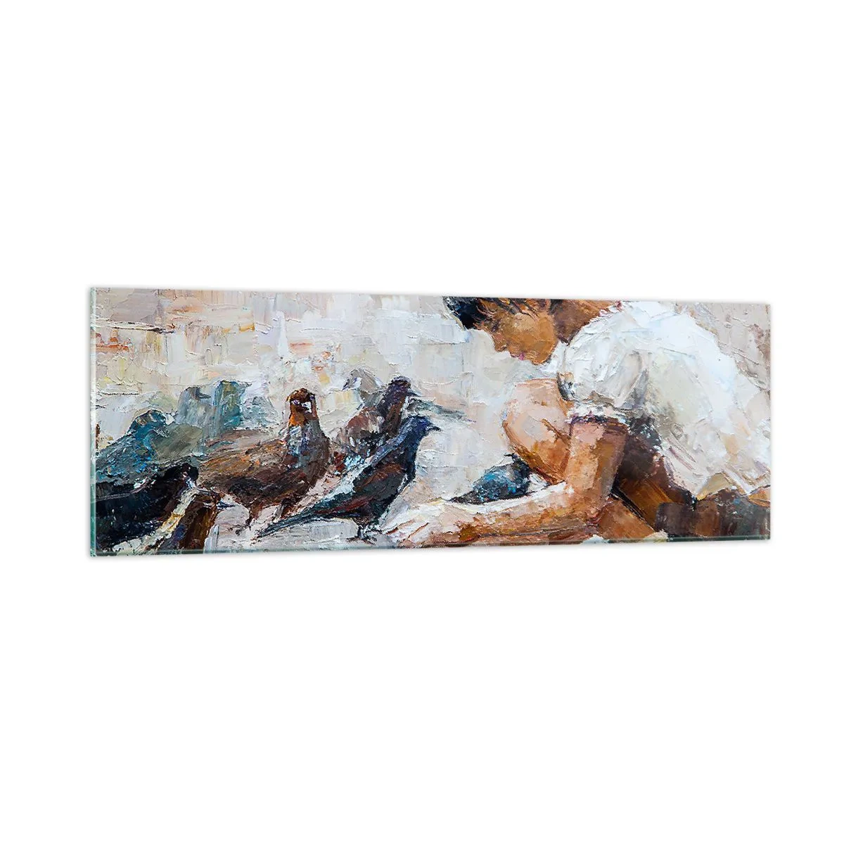 Quadro em vidro - Pequenos e queridos - 90x30 cm