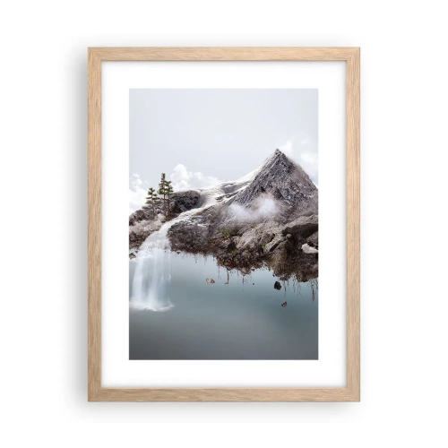 Pôster com moldura de carvalho claro - Pelos olhos de um surrealista - 30x40 cm