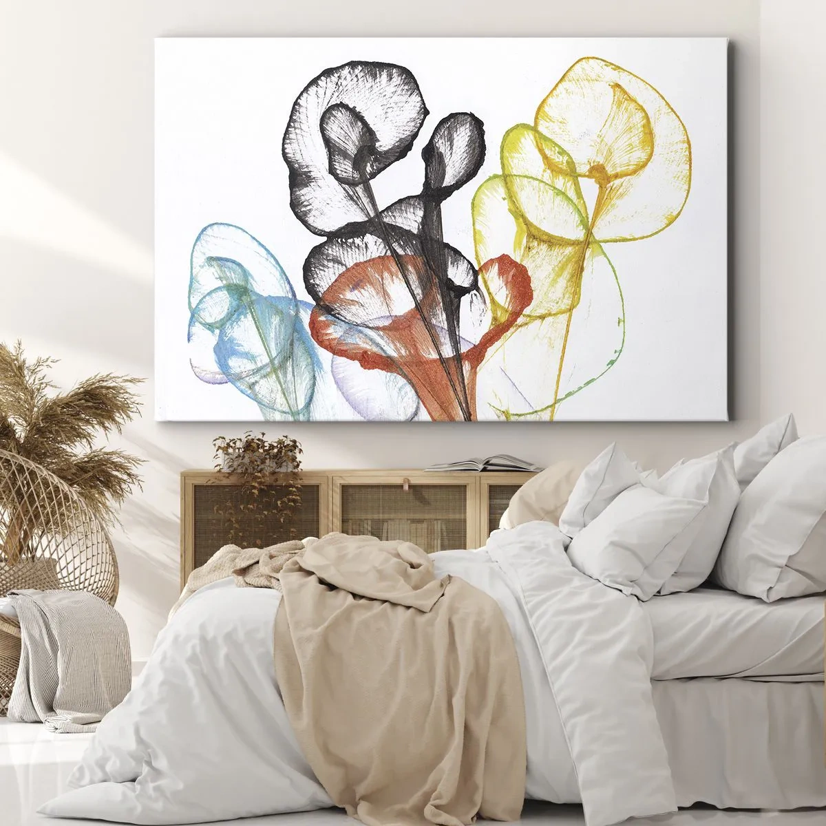 Quadro em tela - Flores com alma - 120x80 cm