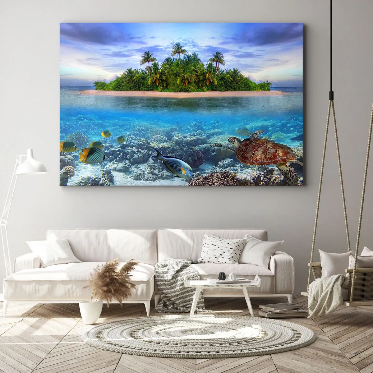 Quadro em tela - A Ilha Celestial lhe convida - 120x80 cm