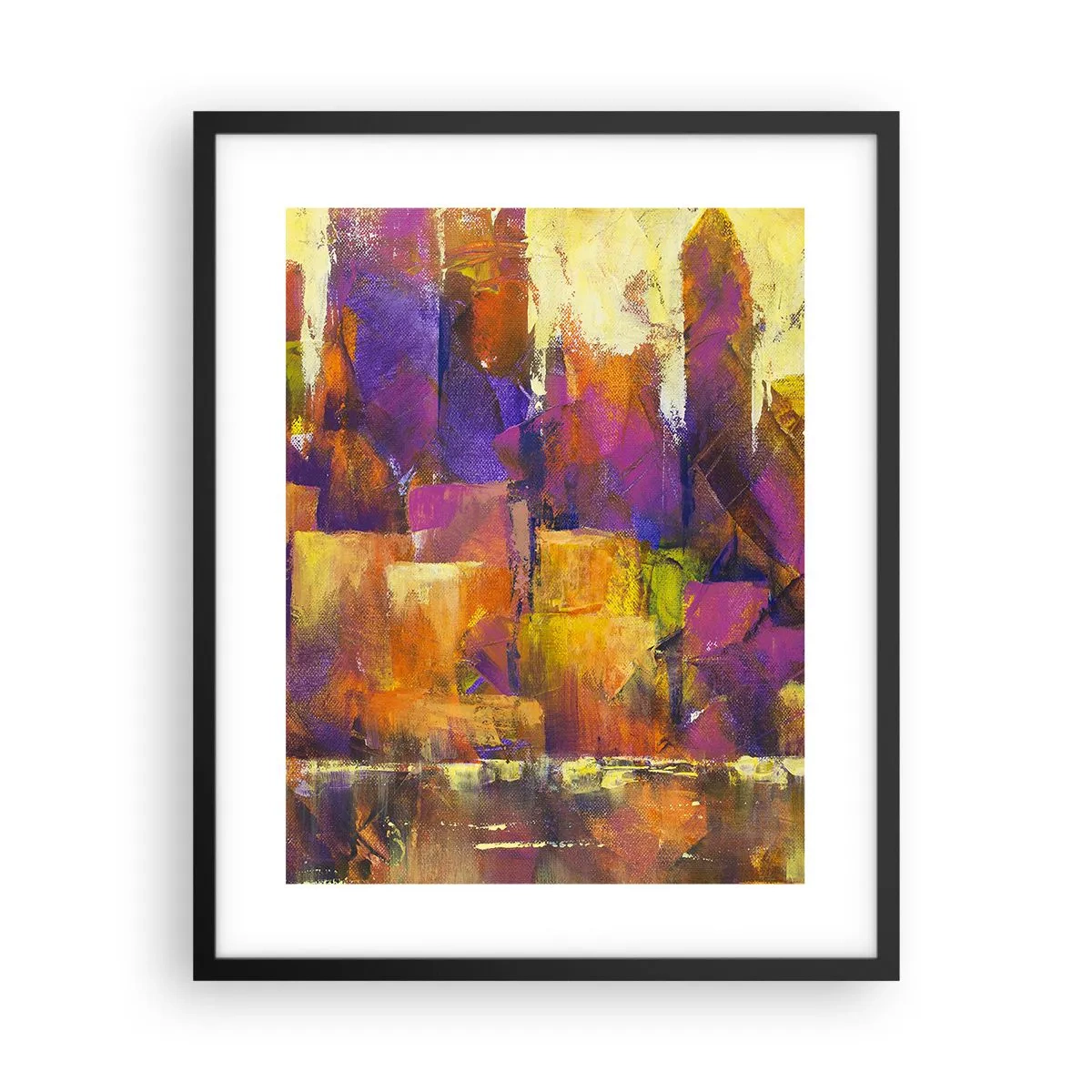 Pôster com moldura preta - Composição metropolitana - 40x50 cm