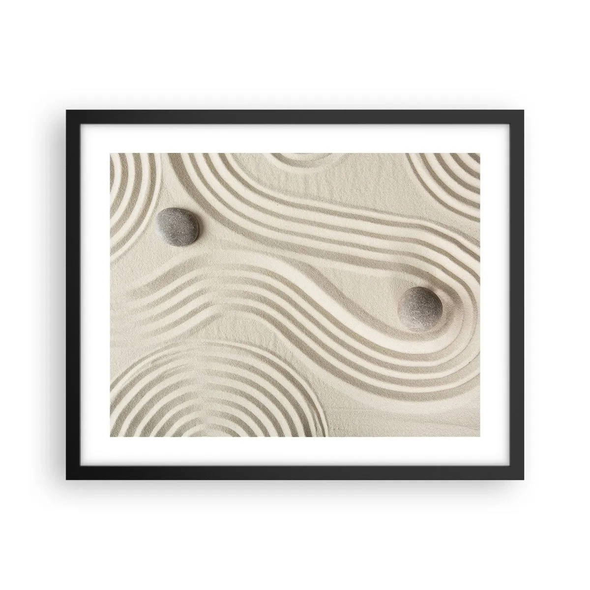 Pôster com moldura preta - Um toque de calor - 50x40 cm