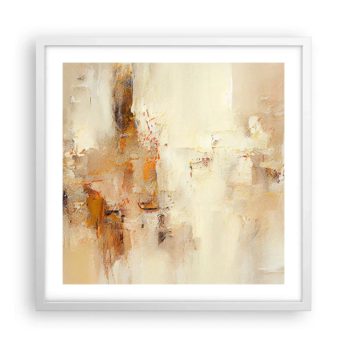 Pôster em moldura branca - Alma de âmbar - 50x50 cm