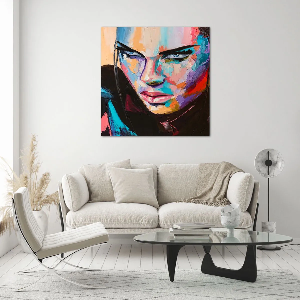 Quadro em vidro - Coração selvagem - 50x50 cm