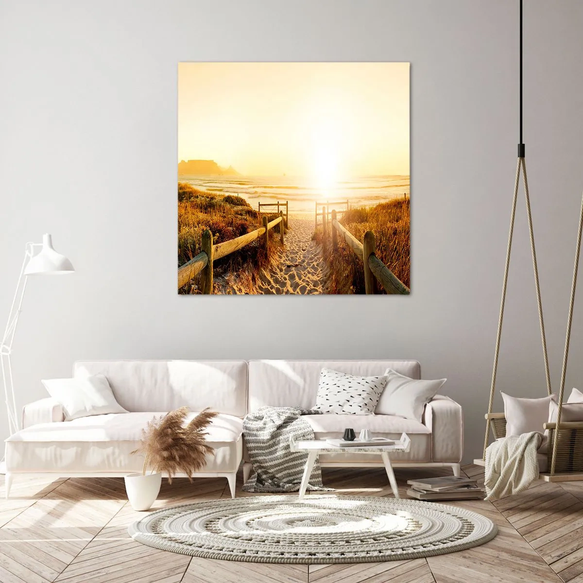 Quadro em tela - Pelaa duna, em direção ao sol - 30x30 cm