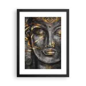 Pôster com moldura preta - Sinta a paz - 30x40 cm