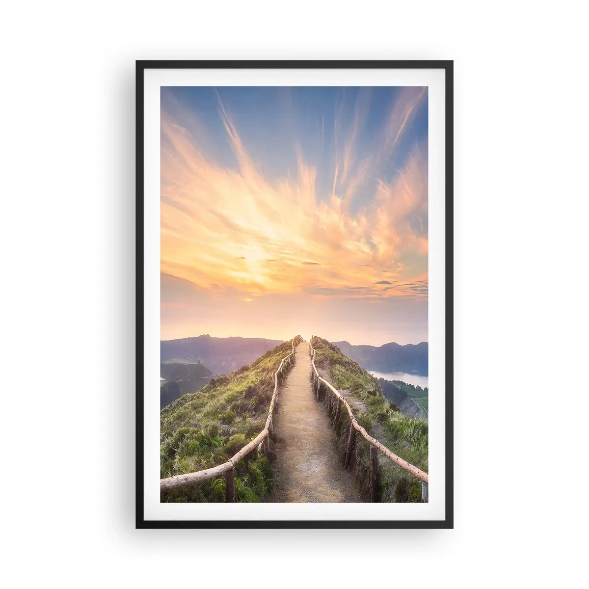 Pôster com moldura preta - Perto do céu - 61x91 cm
