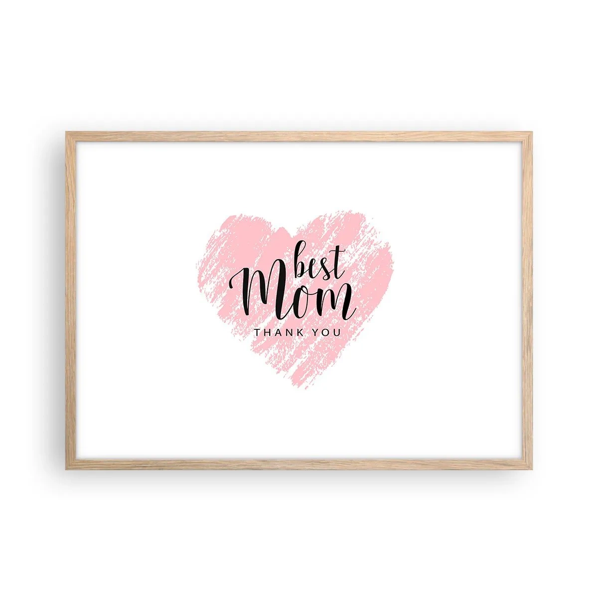 Pôster com moldura de carvalho claro - Sempre o momento certo - 70x50 cm