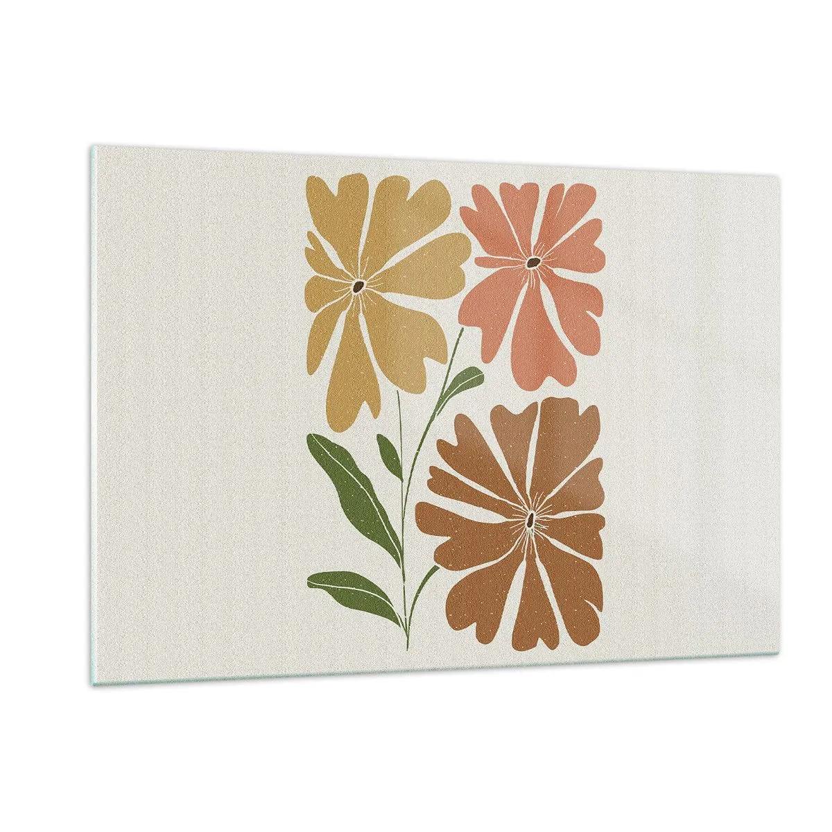 Quadro em vidro - Natureza e geometria - 120x80 cm