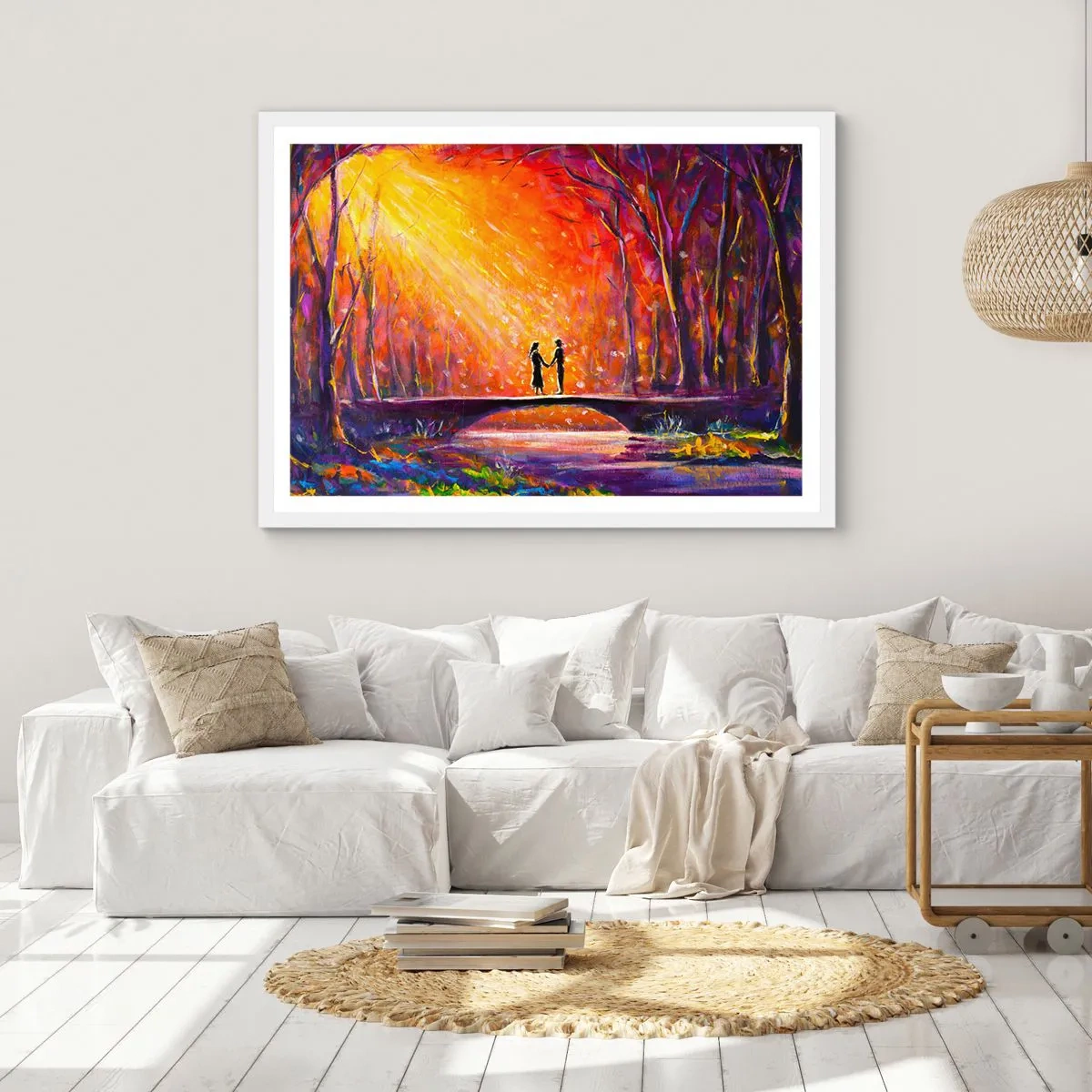 Pôster em moldura branca - O céu também os ama - 50x40 cm