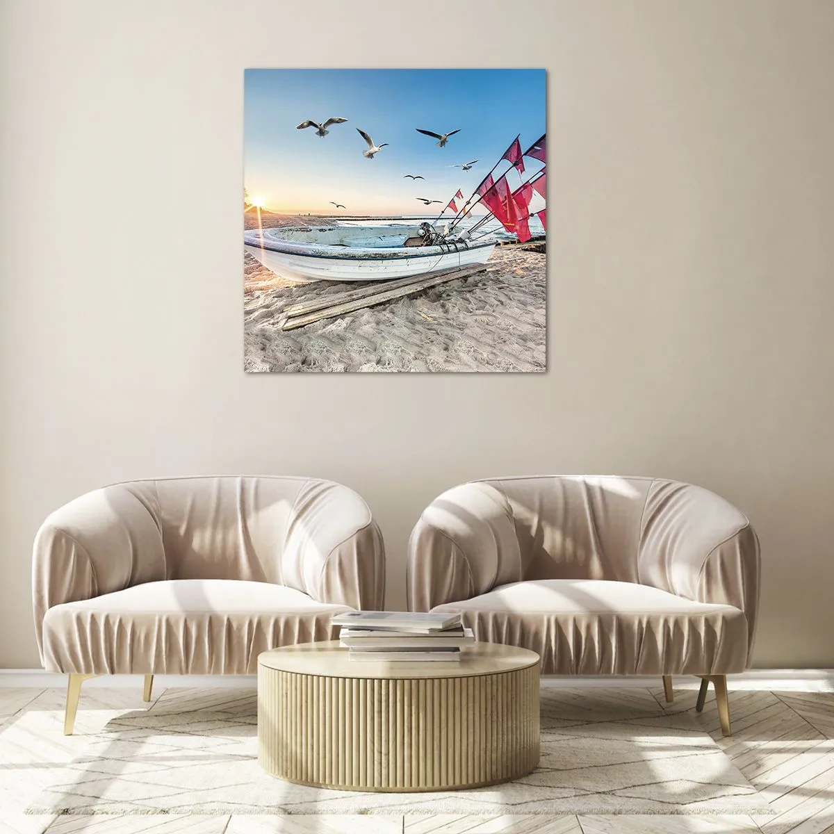 Quadro em vidro - Um merecido descanso - 50x50 cm