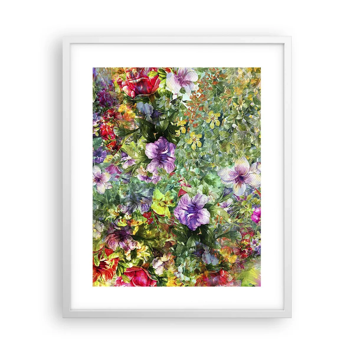 Pôster em moldura branca - Nas flores para a perdição - 40x50 cm