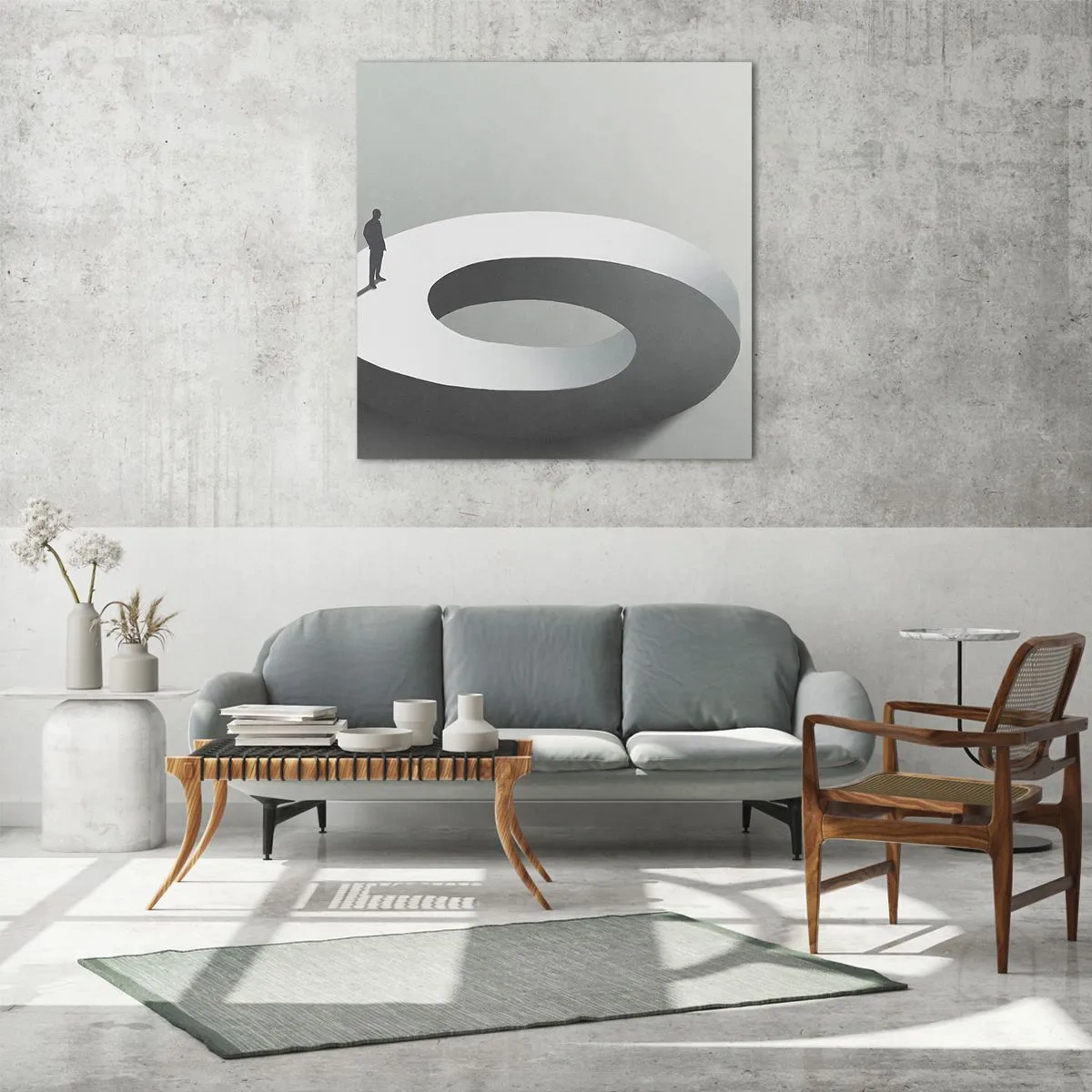 Quadro em vidro - Seja inteligente - 70x70 cm