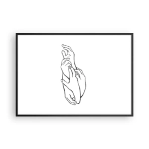 Pôster com moldura preta - Bom toque - 100x70 cm