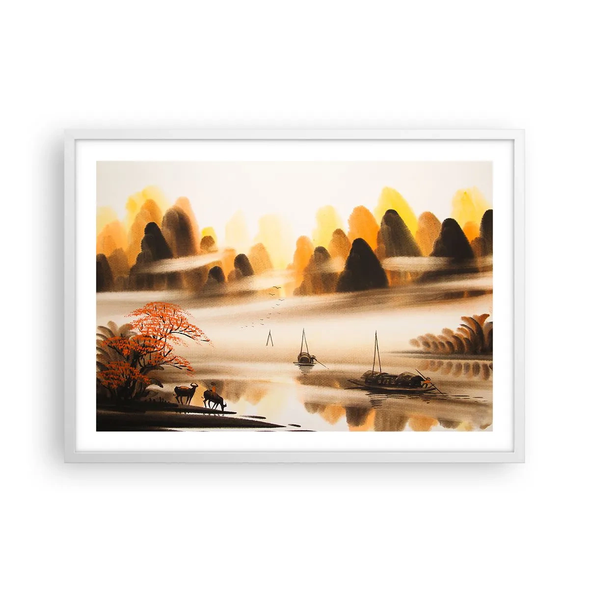 Pôster em moldura branca - Além do Extremo Oriente - 70x50 cm