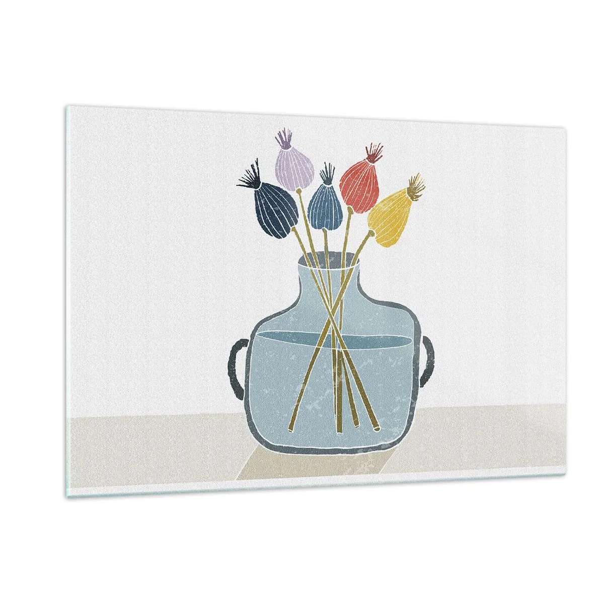 Quadro em vidro - Como semeou a papoula - 120x80 cm