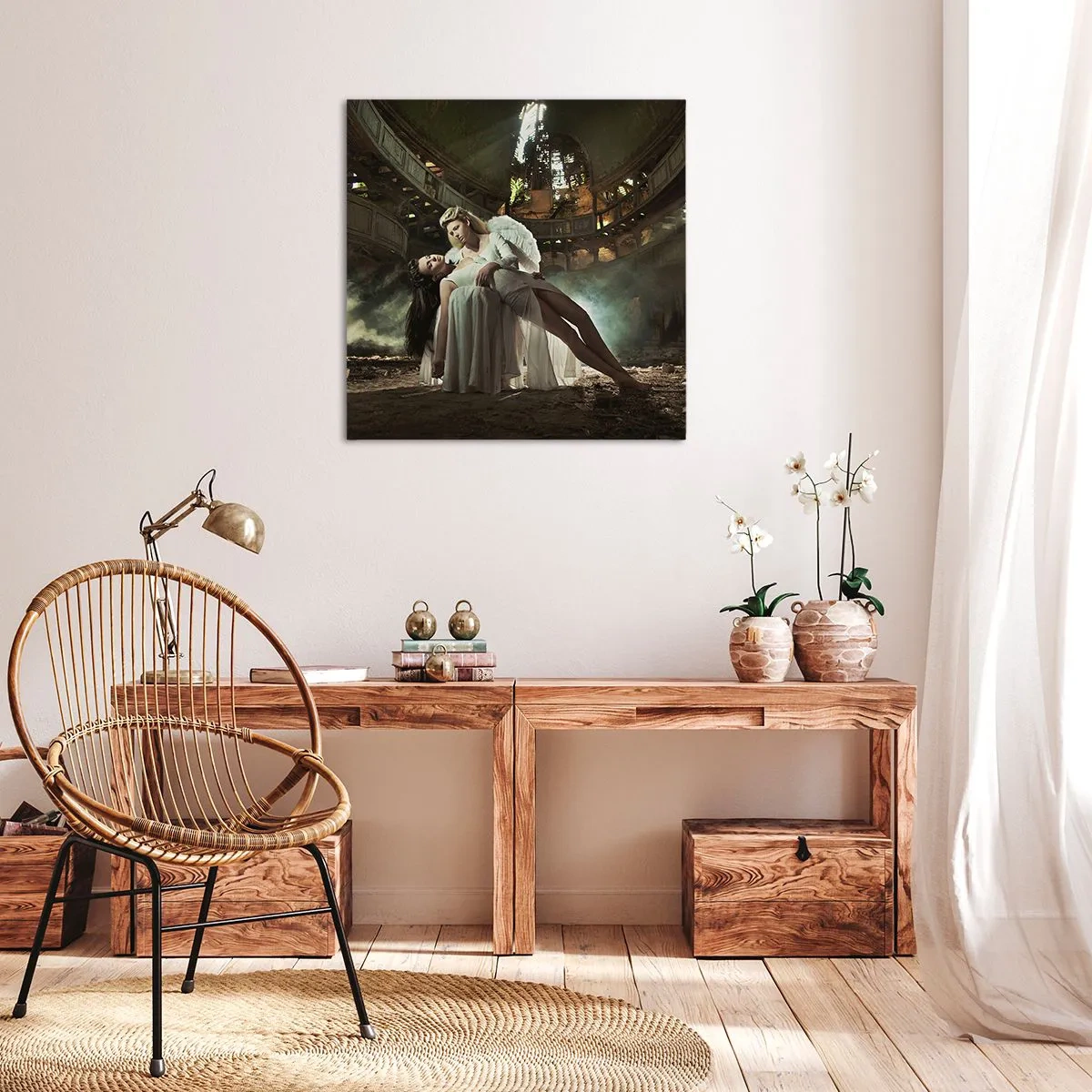 Quadro em tela - O espírito do teatro antigo - 70x70 cm