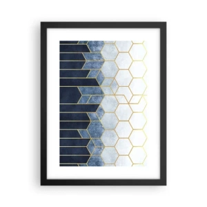 Pôster com moldura preta - Composição em ritmo sincopado - 30x40 cm