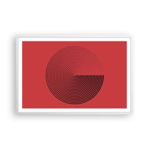 Pôster em moldura branca - Movimento circular - 91x61 cm