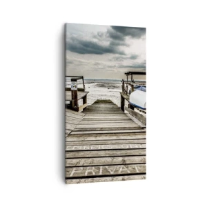 Quadro em tela - Praia da meia-noite - 45x80 cm