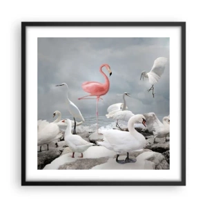 Pôster com moldura preta - Como vim parar aqui? - 50x50 cm