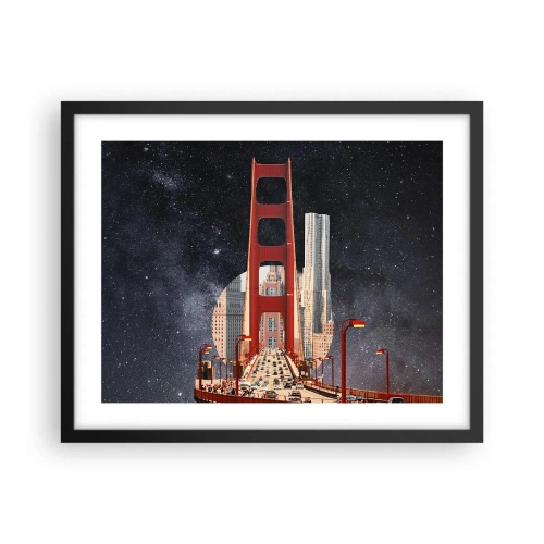 Pôster com moldura preta - Sempre no centro - 50x40 cm