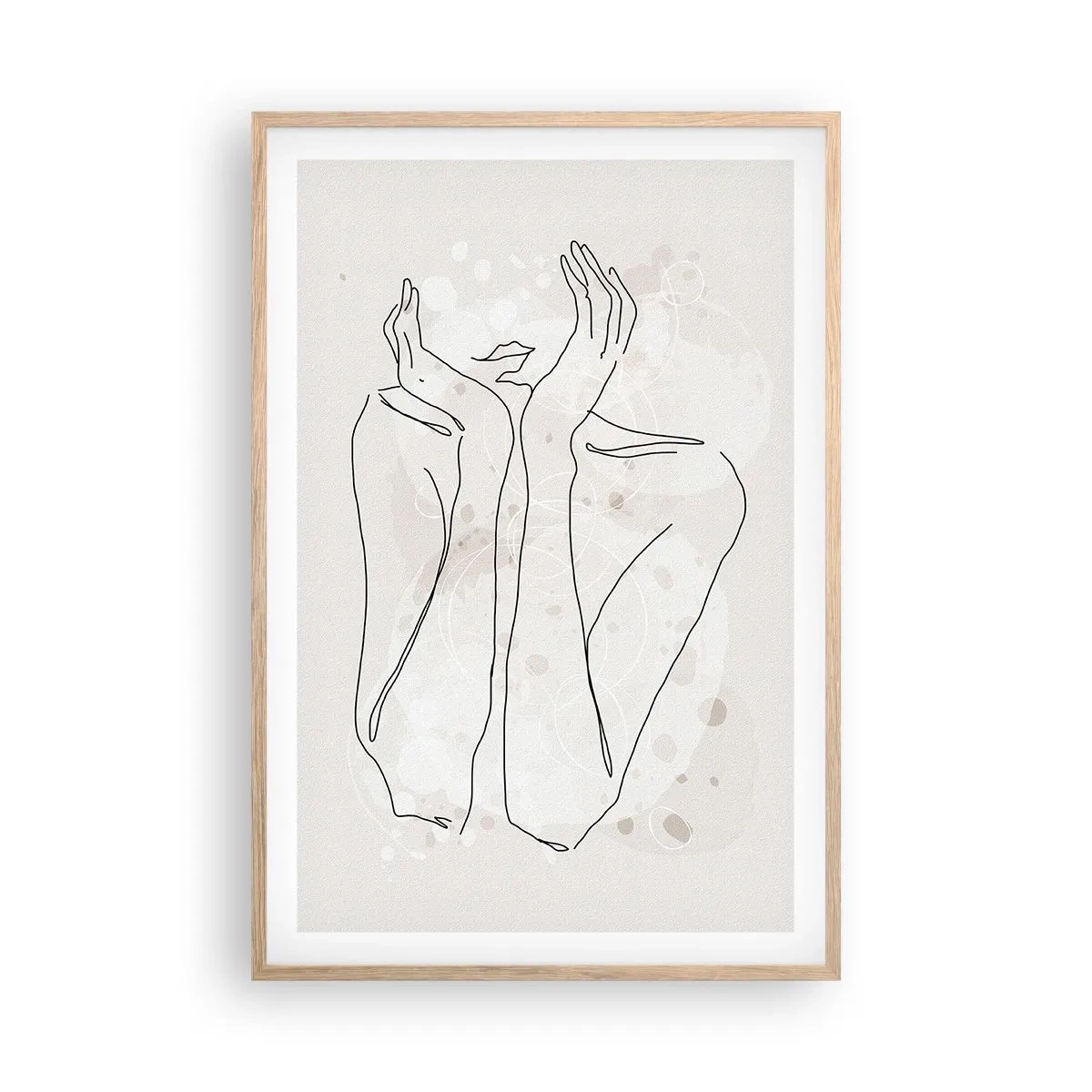 Pôster com moldura de carvalho claro - Momento de sonho - 61x91 cm