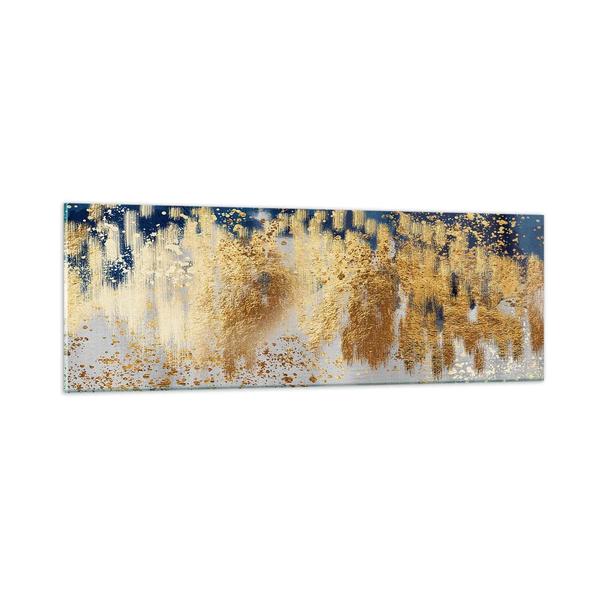 Quadro em vidro - Uma composição moderna com brilho - 90x30 cm