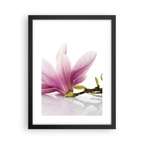 Pôster com moldura preta - Suave como um sopro de primavera - 30x40 cm