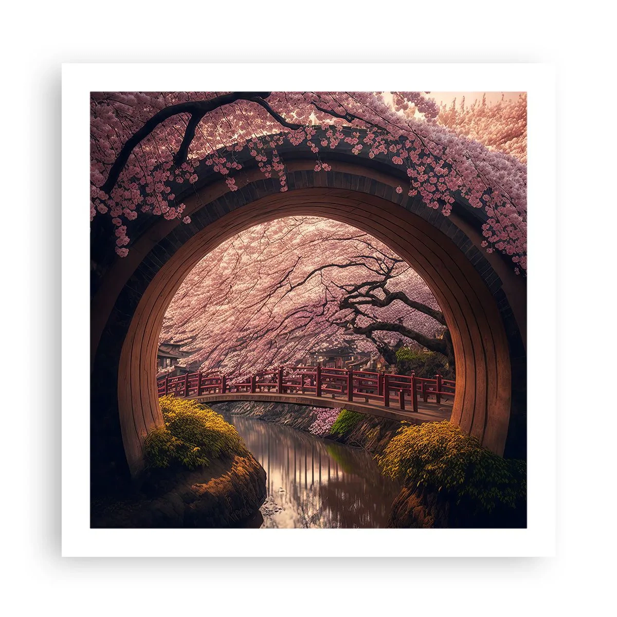 Pôster - Primavera japonesa - 60x60 cm