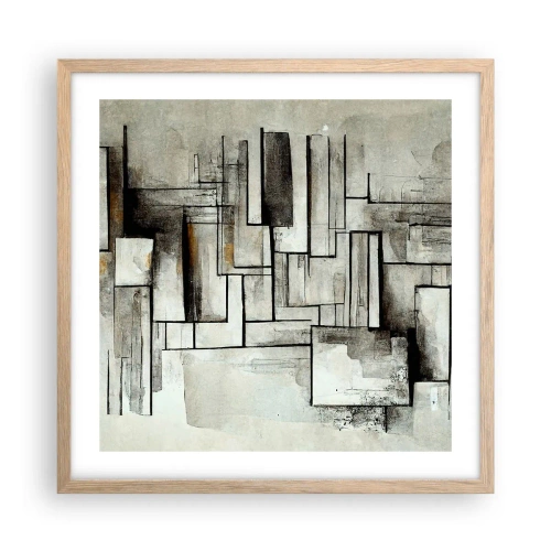 Pôster com moldura de carvalho claro - O poder da simplicidade - 50x50 cm