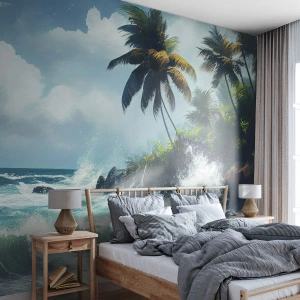 Papel de Parede Standard Eco - Em uma costa tropical - Praia, Tropical, Palma - 200x140 cm