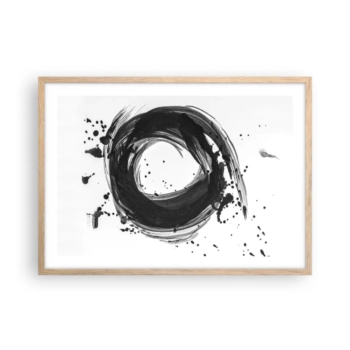 Pôster com moldura de carvalho claro - O vórtice da criação - 70x50 cm