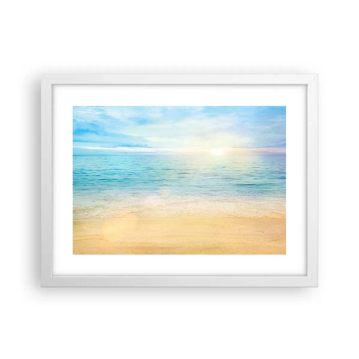 Pôster em moldura branca - Grande azul - 40x30 cm